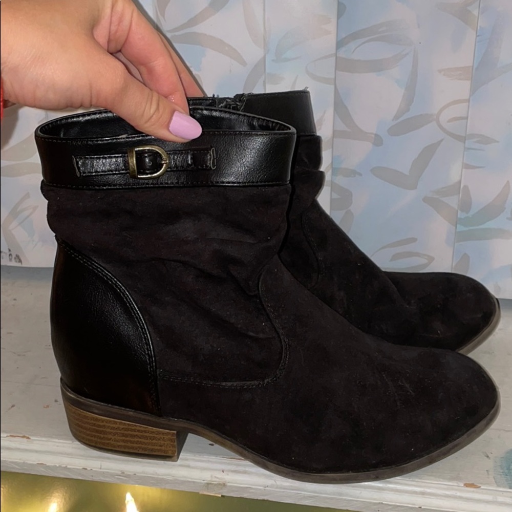 Black Suede Booties